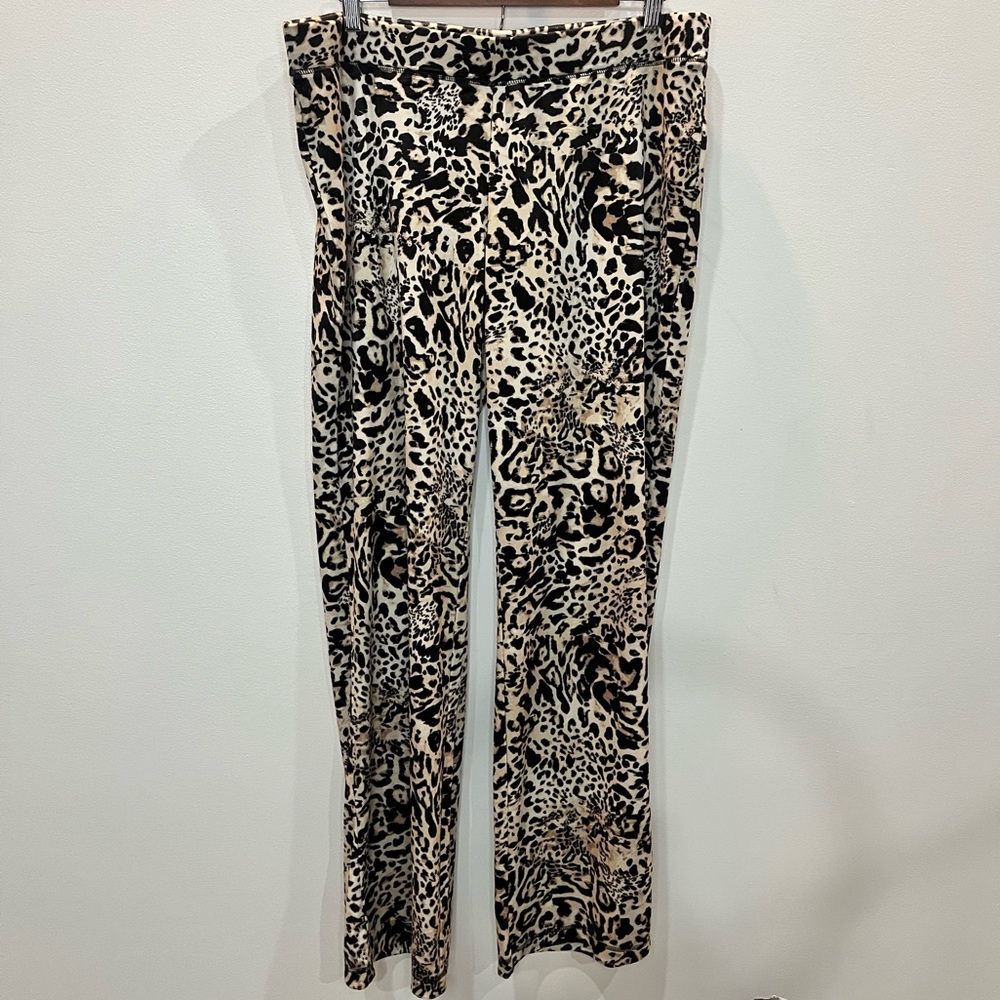 Juicy Couture Velour Tracksuit Set Leopard Women’s Sz XL Bling Flare Leg Y2K NWT - Picture 4 of 10